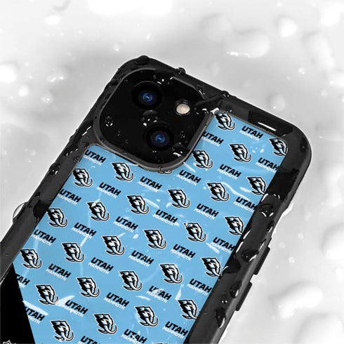 NHL Utah Mammoth Logo Pattern iPhone 15 Waterproof Case